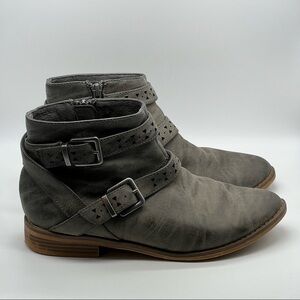 Rocket Dog Gray Moto Ankle Boots